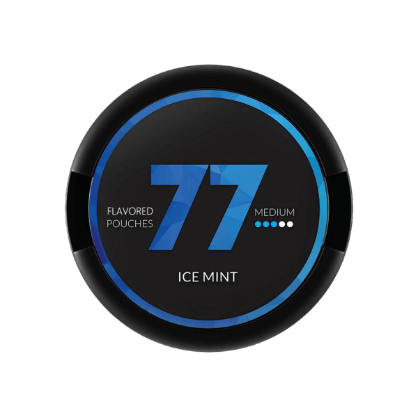 Premium 77-Ice-Mint functional energy pouch by ZestPulse, designed for instant focus and clarity, isolated on a clean background.