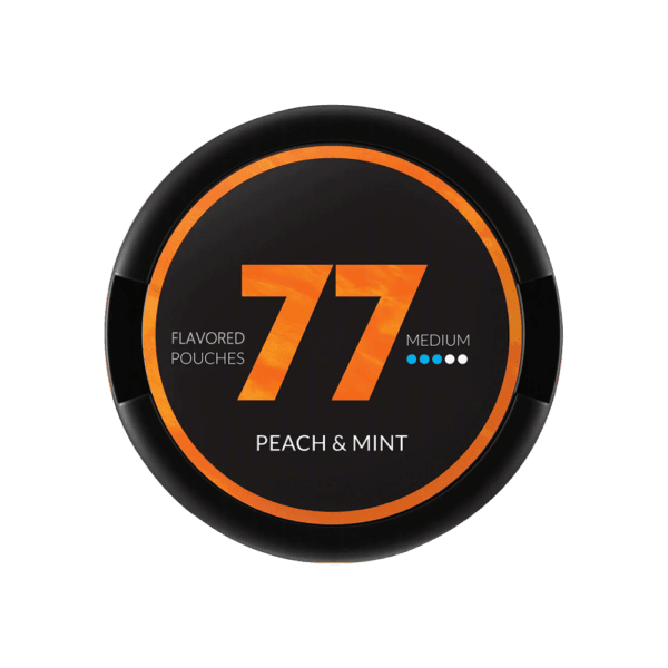 Premium 77-Peach-Mint functional energy pouch by ZestPulse, designed for instant focus and clarity, isolated on a clean background.