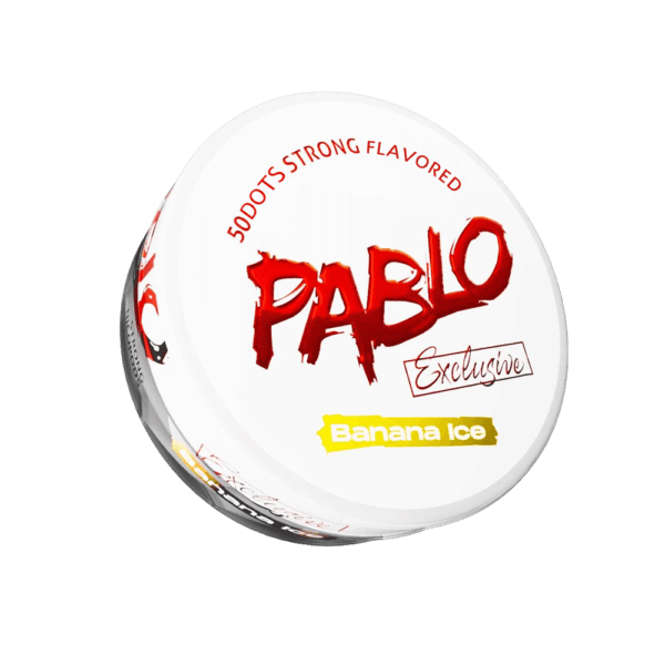 Premium PABLO-Banana-Ice functional energy pouch by ZestPulse, designed for instant focus and clarity, isolated on a clean background.
