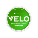 Premium VELO-Bright-Spearmint functional energy pouch by ZestPulse, designed for instant focus and clarity, isolated on a clean background.
