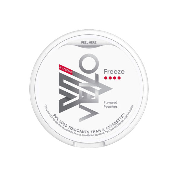 Premium VELO-Freeze functional energy pouch by ZestPulse, designed for instant focus and clarity, isolated on a clean background.