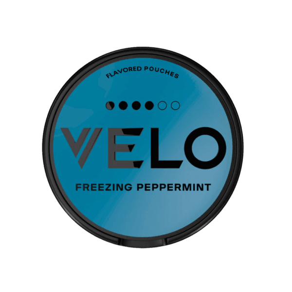 Premium VELO-Freezing-Peppermint functional energy pouch by ZestPulse, designed for instant focus and clarity, isolated on a clean background.