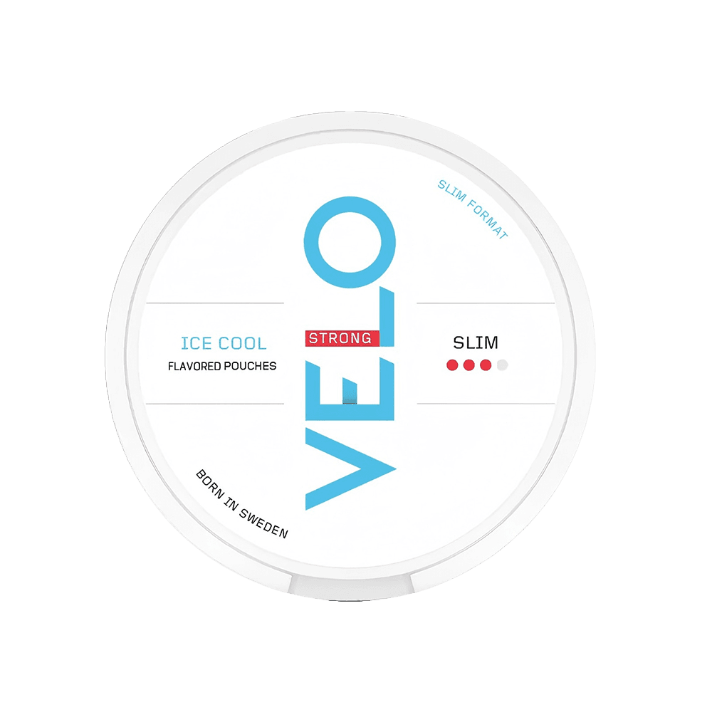 Premium VELO-Ice-Cool functional energy pouch by ZestPulse, designed for instant focus and clarity, isolated on a clean background.