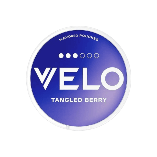 Premium VELO-Tangled-Berryfunctional energy pouch by ZestPulse, designed for instant focus and clarity, isolated on a clean background.