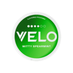 Premium VELO-Witty-Spearmint functional energy pouch by ZestPulse, designed for instant focus and clarity, isolated on a clean background.