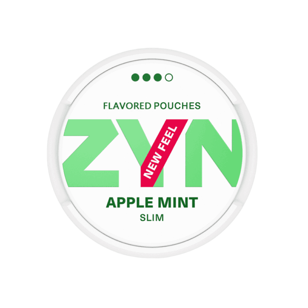 Premium ZYN-Apple-Mint functional energy pouch by ZestPulse, designed for instant focus and clarity, isolated on a clean background.