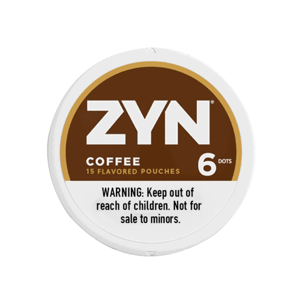 Premium ZYN-Coffee functional energy pouch by ZestPulse, designed for instant focus and clarity, isolated on a clean background.