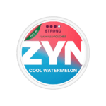 Premium ZYN-Cool-Watermelon functional energy pouch by ZestPulse, designed for instant focus and clarity, isolated on a clean background.