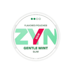Premium ZYN-Gentle-Mint functional energy pouch by ZestPulse, designed for instant focus and clarity, isolated on a clean background.