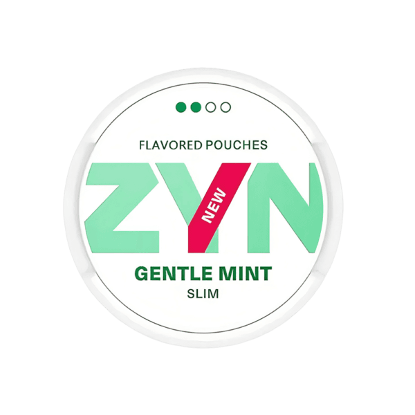 Premium ZYN-Gentle-Mint functional energy pouch by ZestPulse, designed for instant focus and clarity, isolated on a clean background.